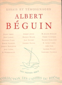 Albert Bguin Essais et tmoignages - 1957