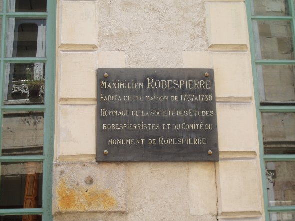 Arras - Maison de Robespierre - Plaque commmorative