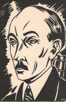 Frans Masereel - Portrait de Jouve pour "Prire" - Stock - 1924