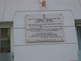 Plaque Htel d'Istria