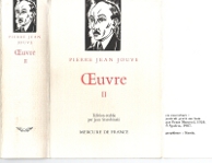 Jouve - 1987 - Oeuvre II - Prose