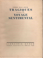 Jouve 1922 Tragiques - Voyage sentimental-Couverture