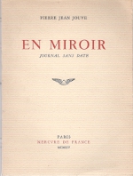 Jouve -
                      En miroir - Mercure de France