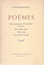 Yves Bonnefoy - Poèmes