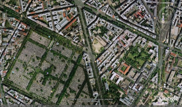 De  la rue_Boissonnade au Cimetiere Montparnasse-Google_Earth