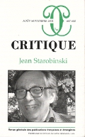 Critique N° 687-688 - Août-Serptembre 2004 - Jean Starobinski